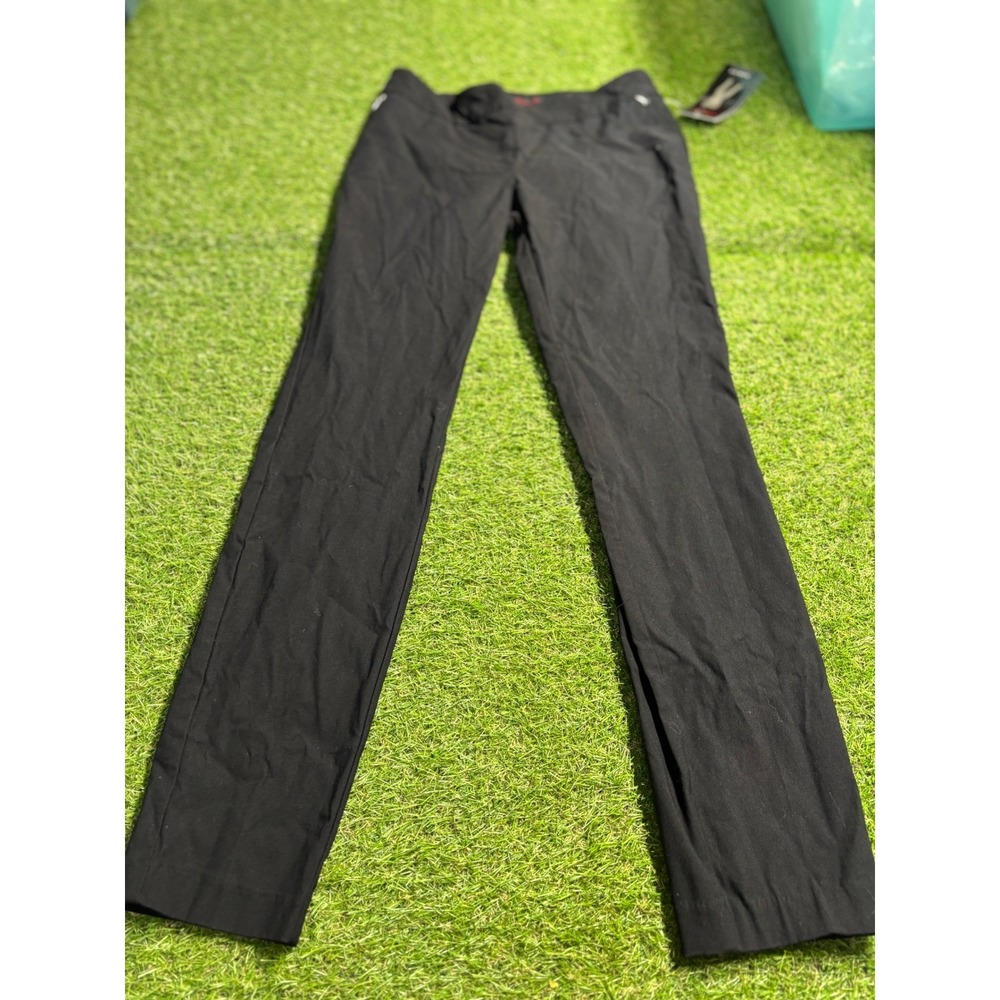 NWT Women's Black Straight Leg Dress Pants Tailored Career Work Size M